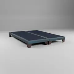 BLOCCARE - Base de Cama Super King Box 8 cm (Gris)- Con Pata de Madera 11 cm (Con Refuerzo)