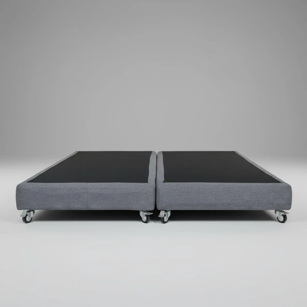 BLOCCARE - Base Dividida 2 Plazas Box 13 cm / Ruedas Deluxe - Largo 200 cm - Con Refuerzo