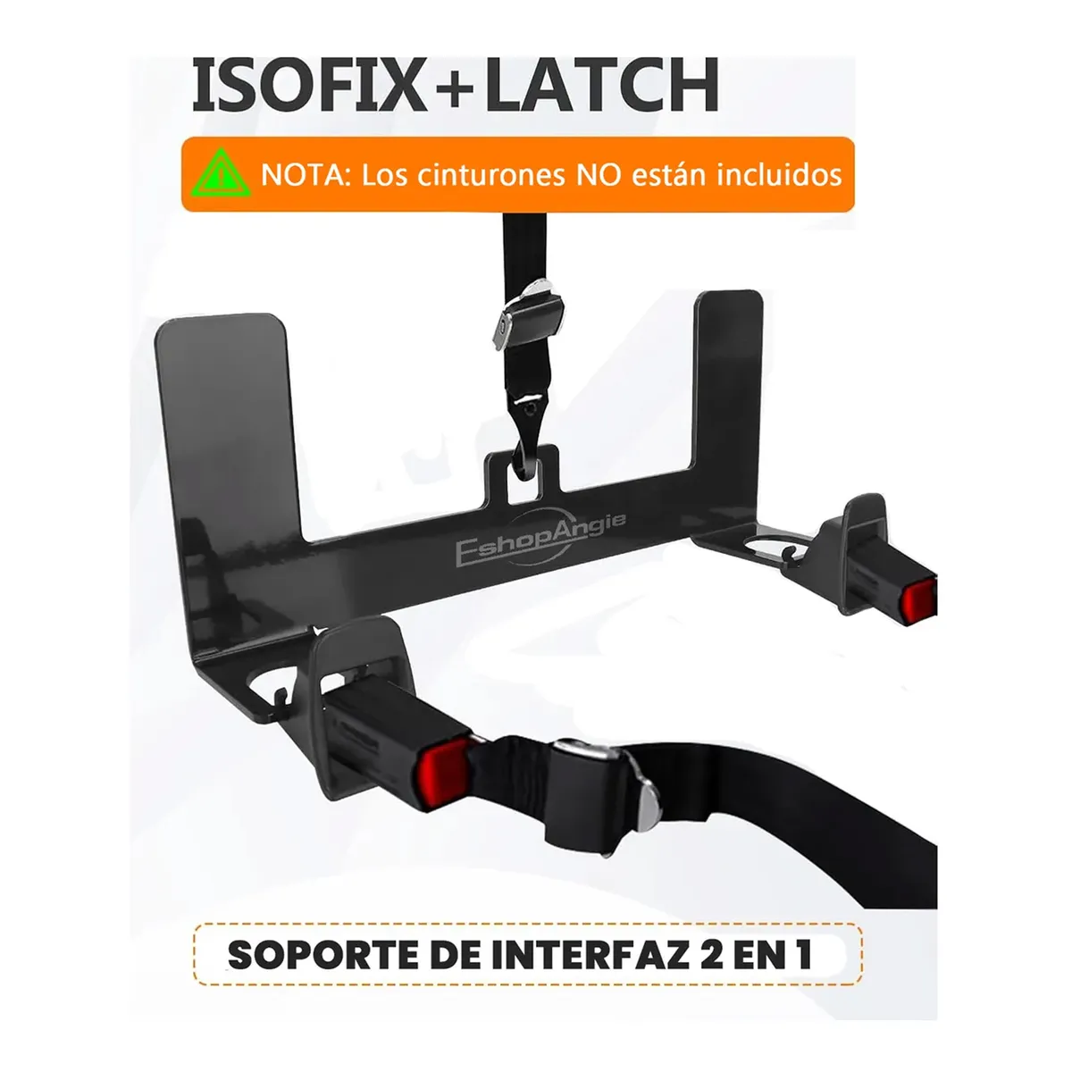 ESHOPANGIE - Adaptador Anclaje Sistema Isofix Silla De Auto + 2 Guías