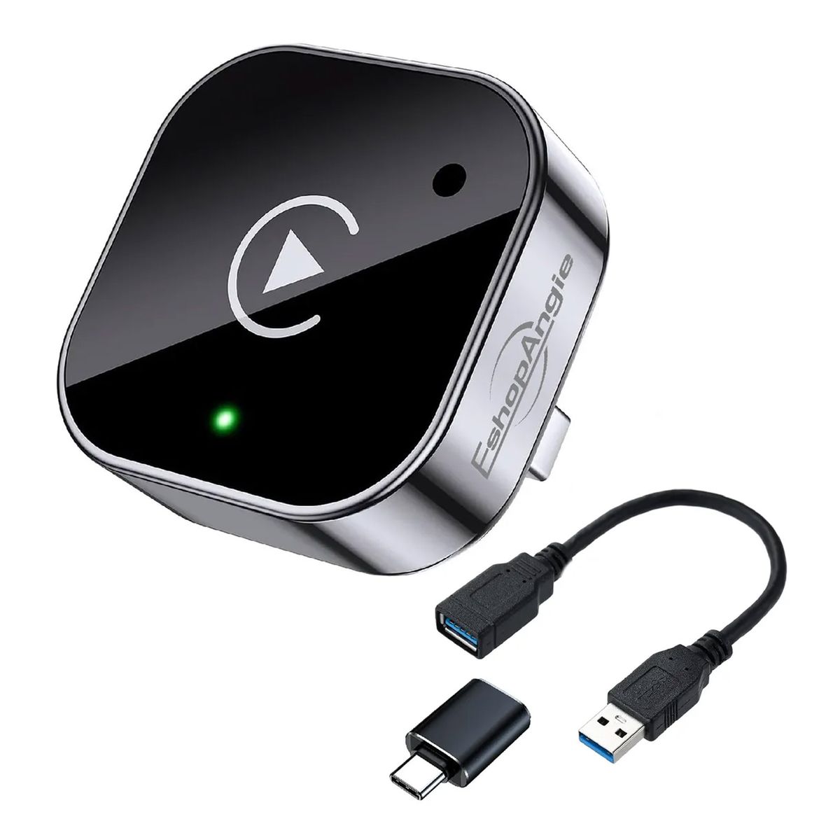 ESHOPANGIE - Adaptador Automático Inalámbrico 2 En 1 Para Carplay/android