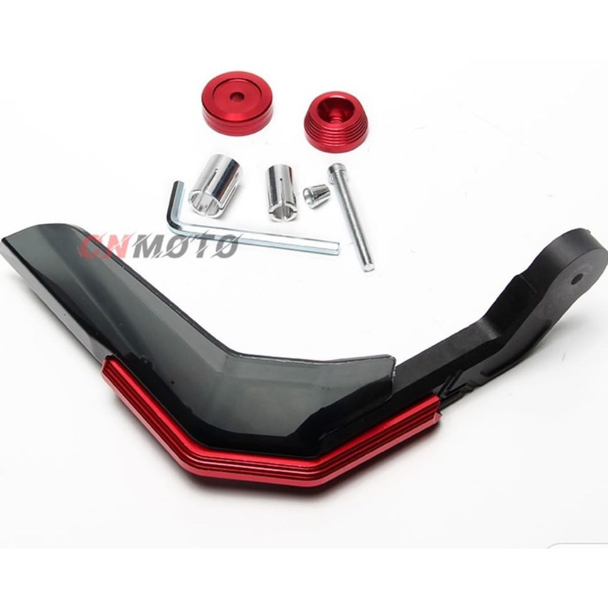 GENERICO - Protector para manillar o cubre puños rojo para motos