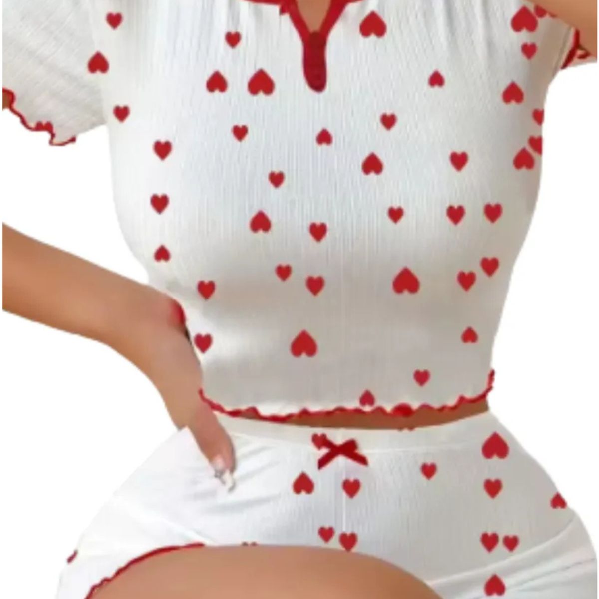 LOOK SHOP - Pijama Corto Lola Juvenil. Conjunto Short Y Polera Mujer. 618