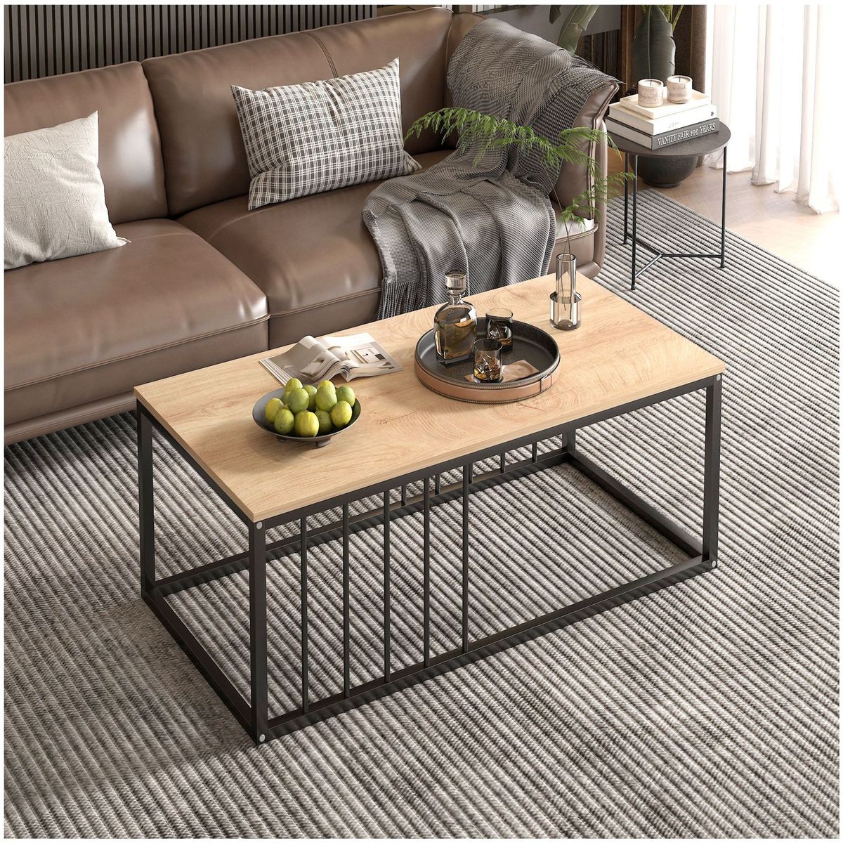 HOMER DESIGN - Mesa De Centro Minimalista Con Cubierta De Melamina 15 Mm