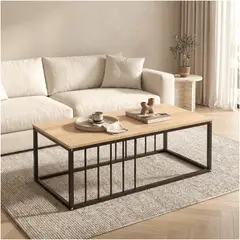 HOMER DESIGN - Mesa De Centro Minimalista Con Cubierta De Melamina 15 Mm