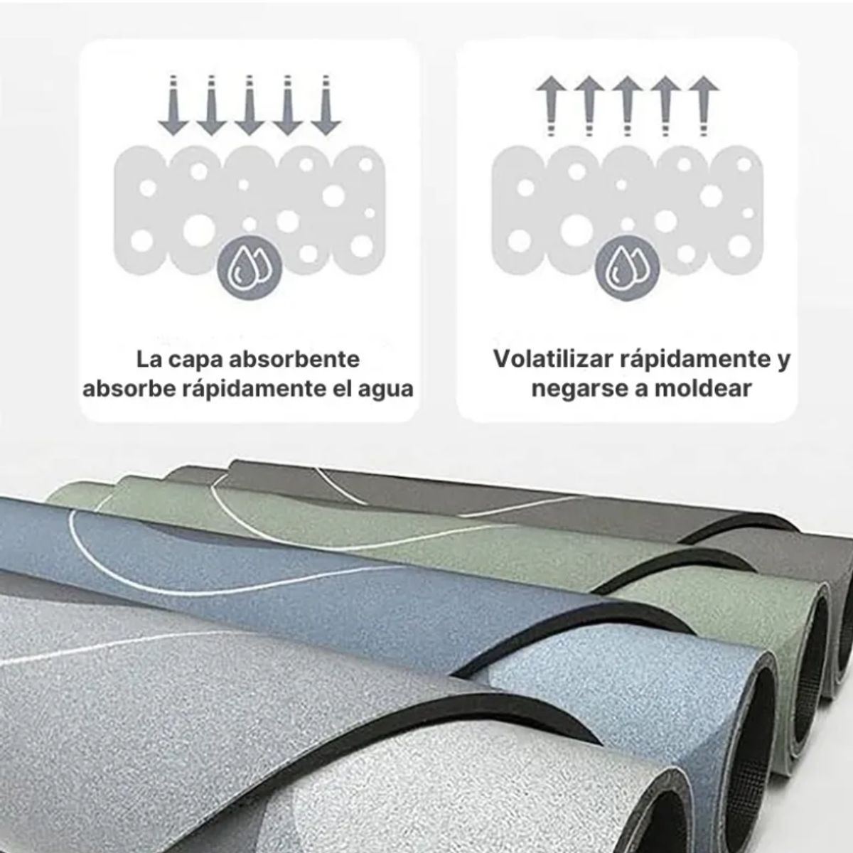 BELIDASHOP - Alfombra Tapete Absorbente Para Baño Antideslizante Hogar Rectangular