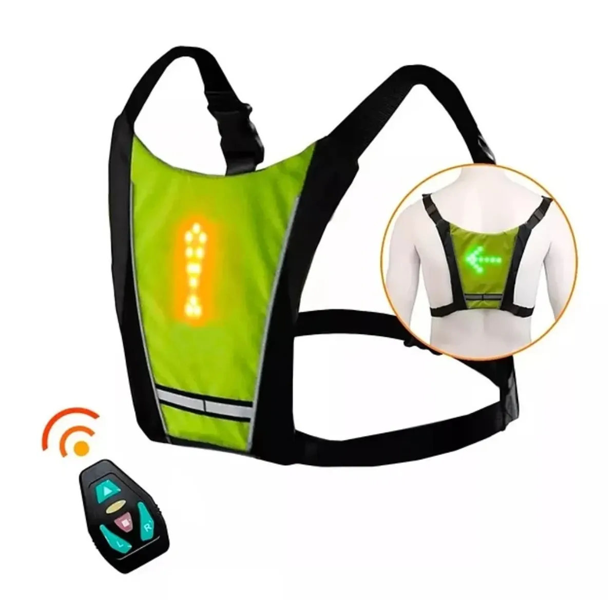 GENERICO - Chaleco Led Indicador De Dirección Ciclistas Scooter