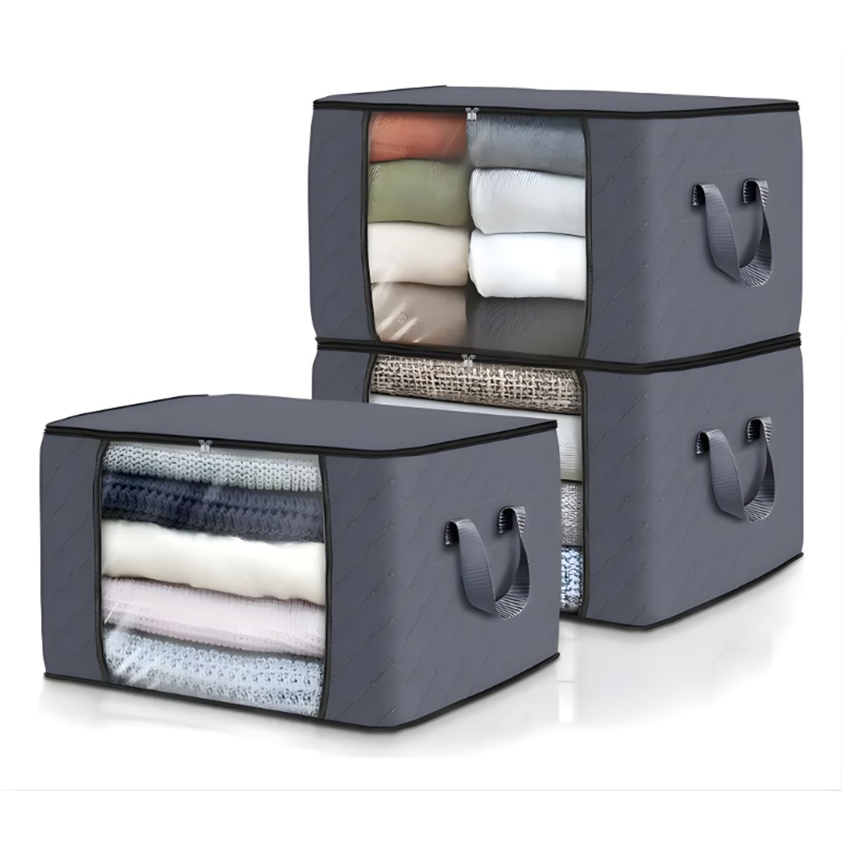 BELIDASHOP - 3 Bolsas Organizadoras De Almacenamiento Para Ropa 60l