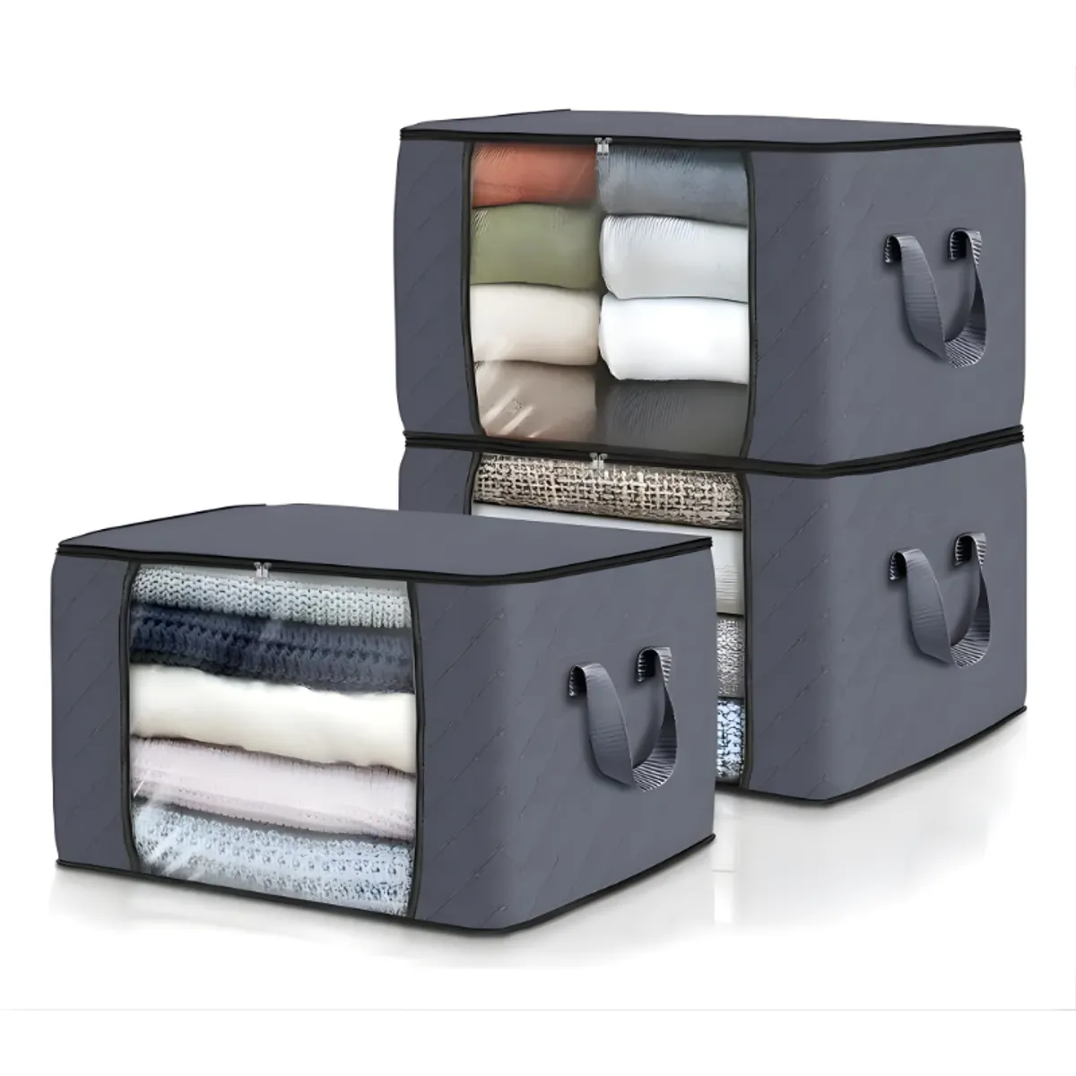 BELIDASHOP - 3 Bolsas Organizadoras De Almacenamiento Para Ropa 60l