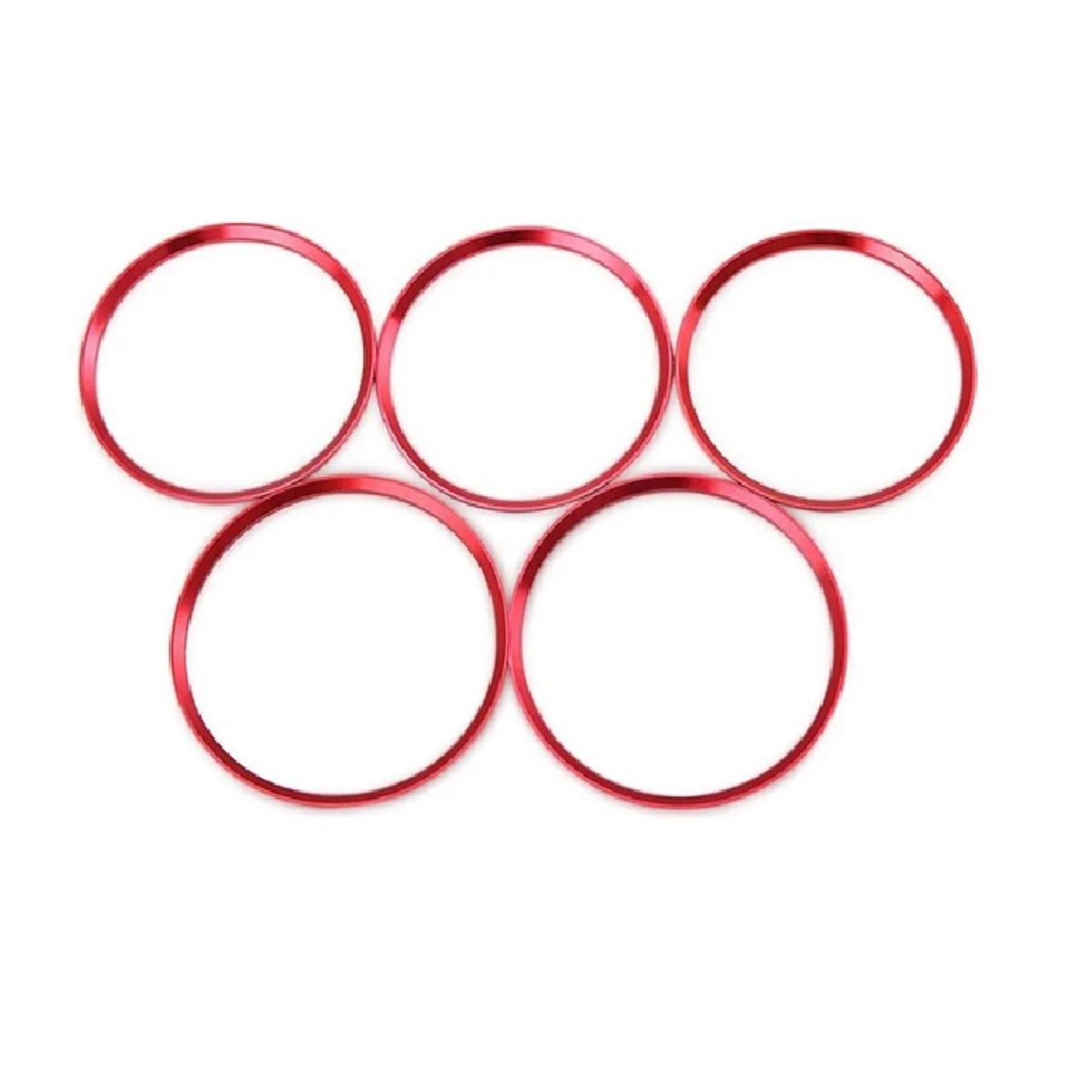 GENERICO - Argollas Rojas Metálicas Salida De Aire para Mercedes Amg