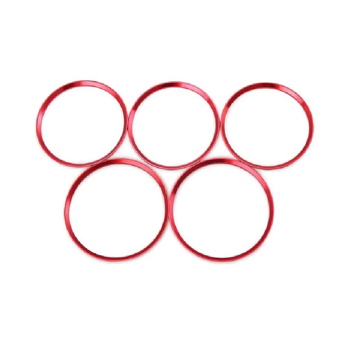 GENERICO - Argollas Rojas Metálicas Salida De Aire para Mercedes Amg