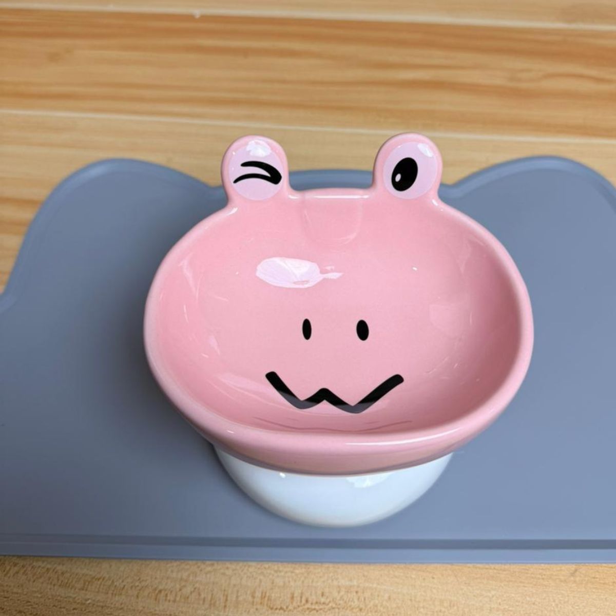 SUKEA - Plato Comida Mascotas Gato Perro Pequeño Antiestrés Colores Rosado