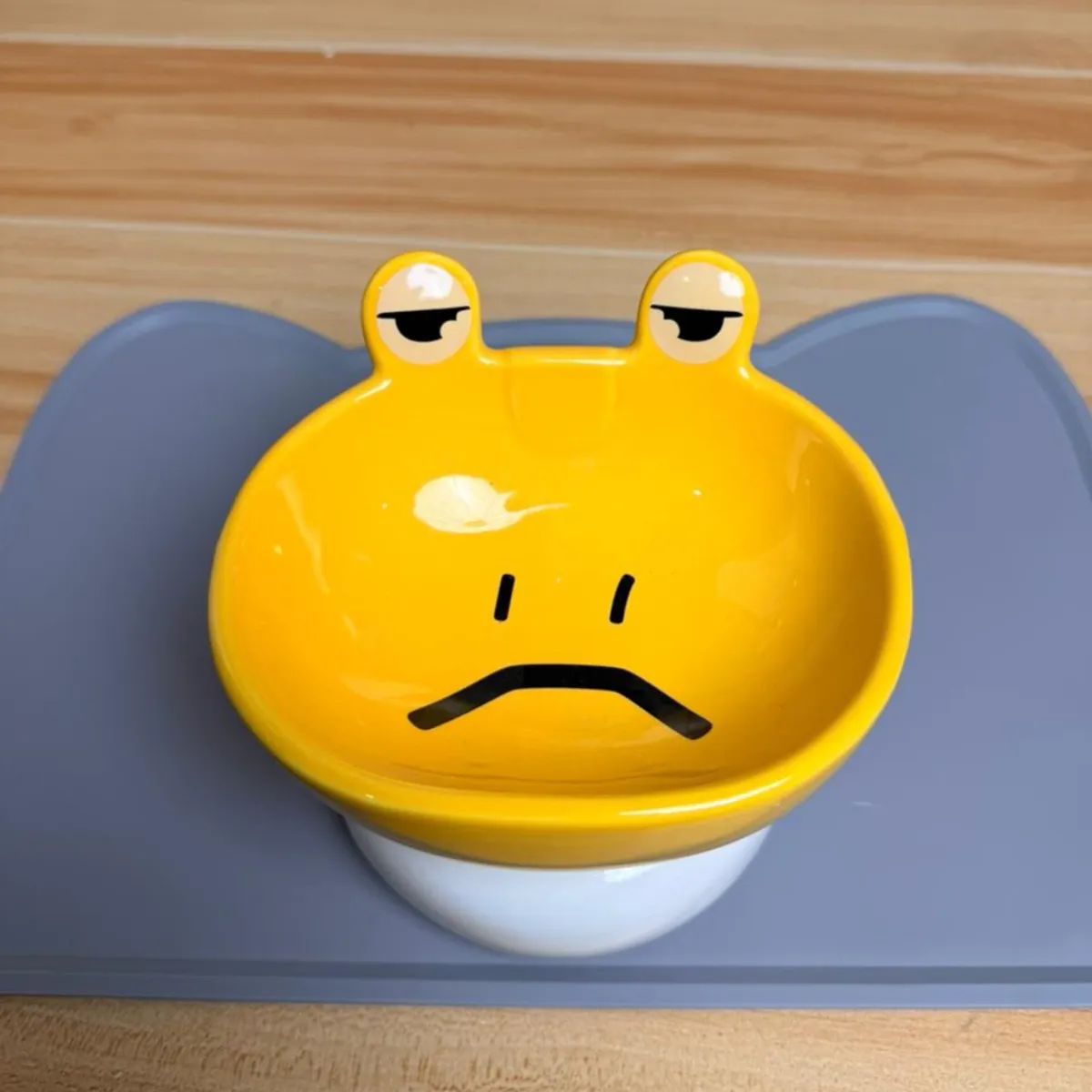 SUKEA - Plato Comida Mascotas Gato Perro Pequeño Antiestrés Colores Amarillo