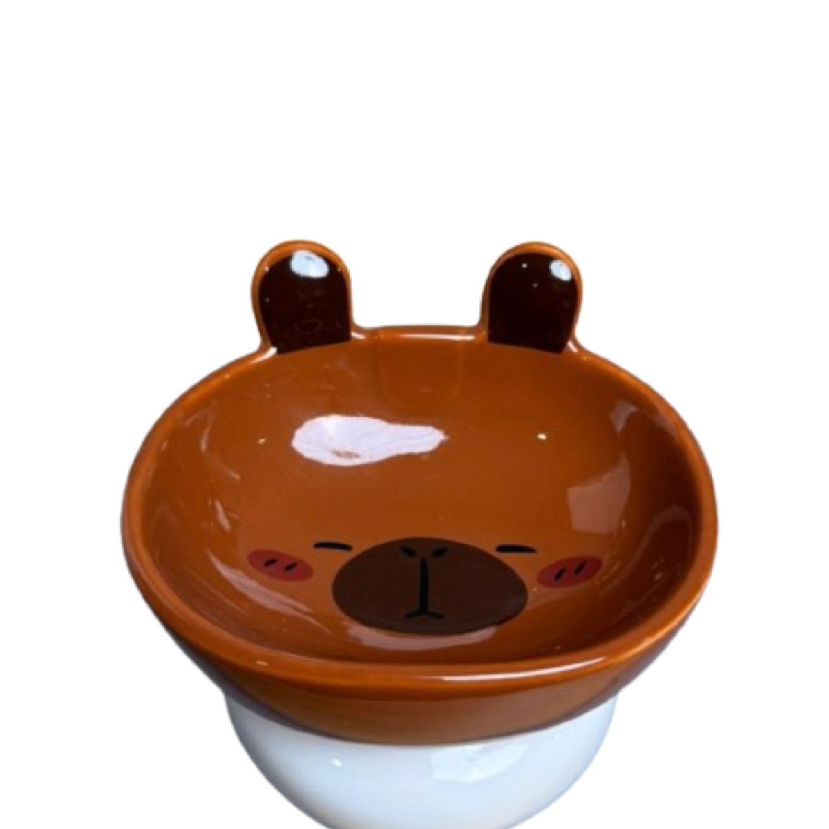 SUKEA - Plato Comida Mascotas Gato Perro Pequeño Antiestrés Colores Marron
