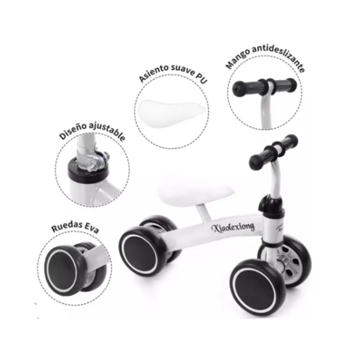 GENERICO - Bicicleta Mini Andador Aprendizaje Equilibrio Niños Blanco