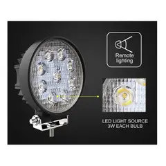 GENERICO - Set de focos auxiliares LED 27W para autos camiones