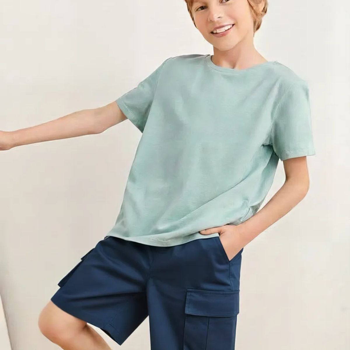 LOOK SHOP - Pantalones Cortos Niño Y Juvenil Short Bermuda Cargo K35