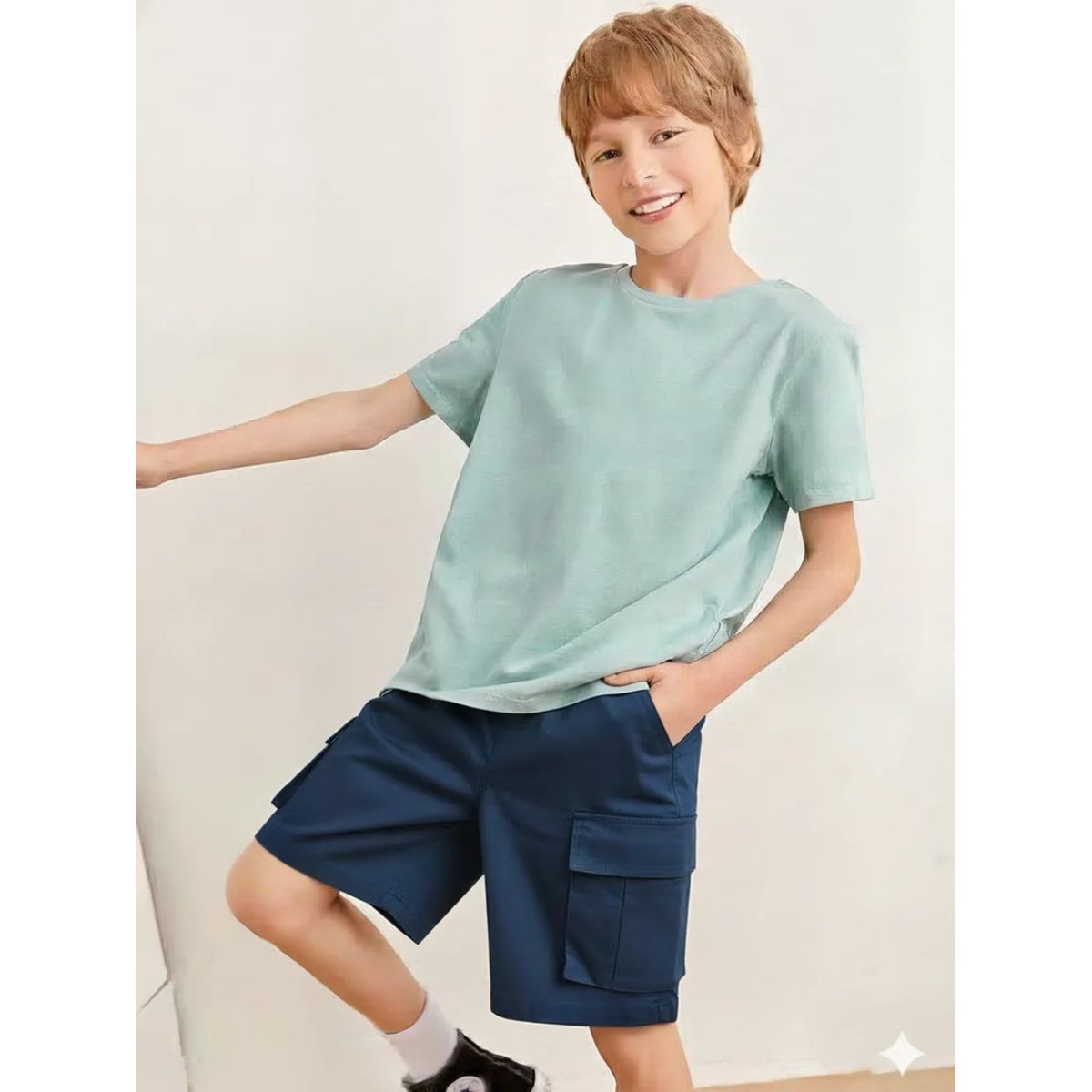 LOOK SHOP - Pantalones Cortos Niño Y Juvenil Short Bermuda Cargo K35