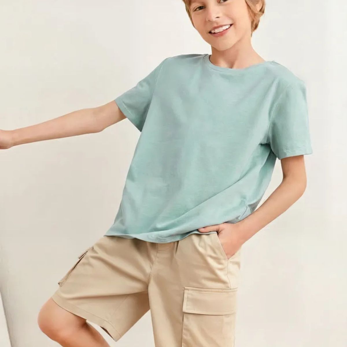 LOOK SHOP - Pantalones Cortos Niño Y Juvenil Short Bermuda Cargo K35