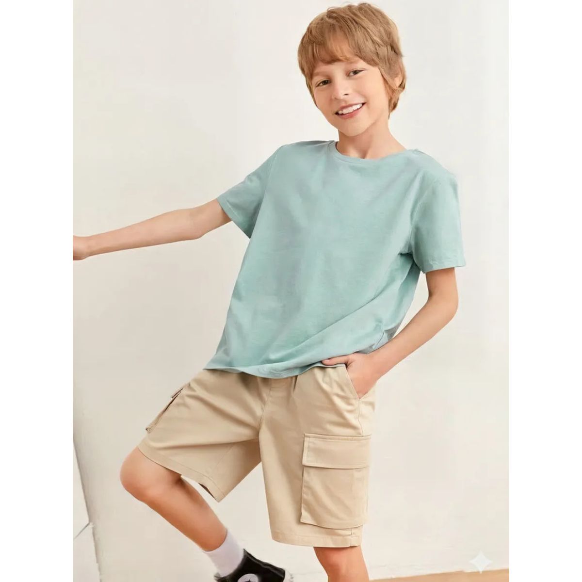 LOOK SHOP - Pantalones Cortos Niño Y Juvenil Short Bermuda Cargo K35