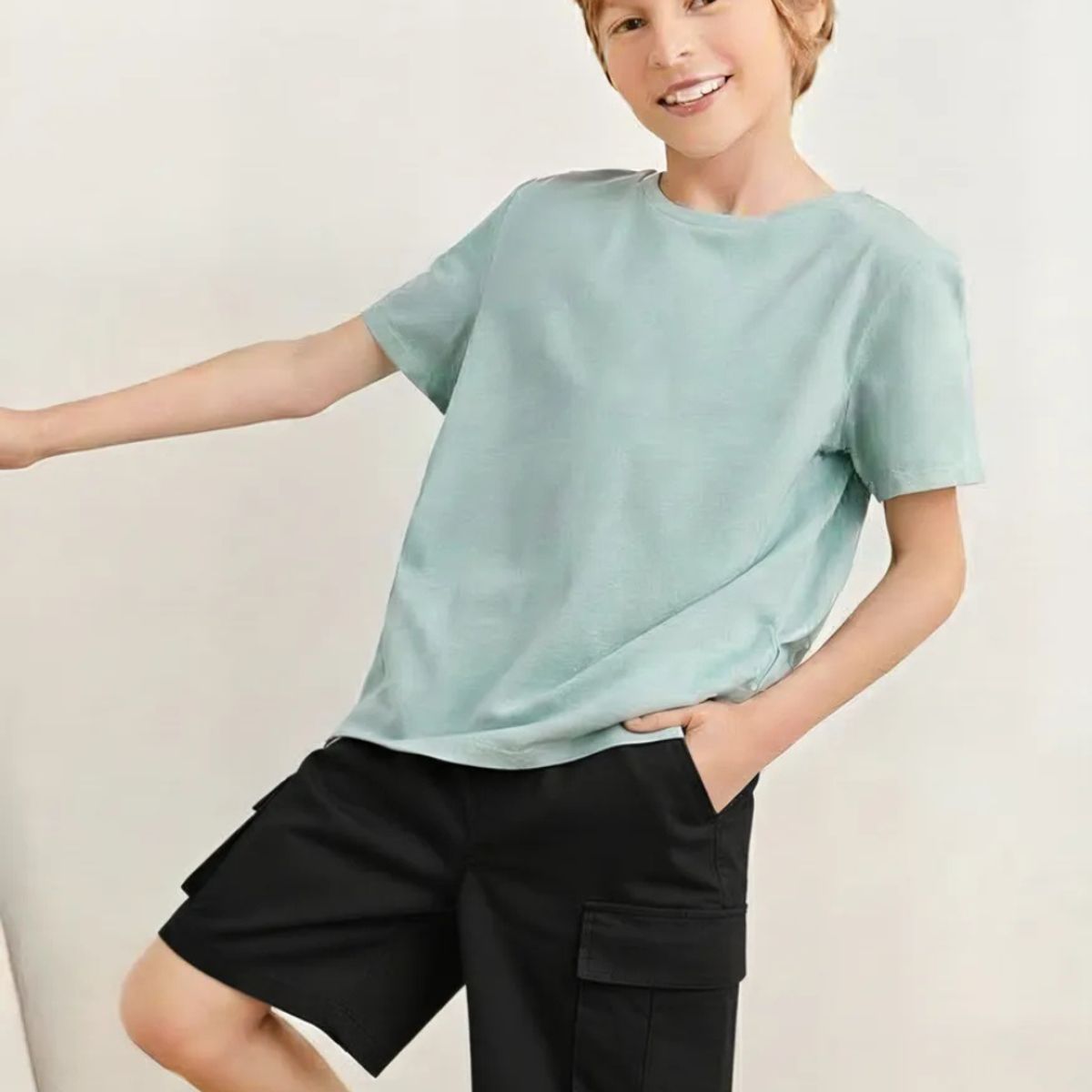 LOOK SHOP - Pantalones Cortos Niño Y Juvenil Short Bermuda Cargo K35
