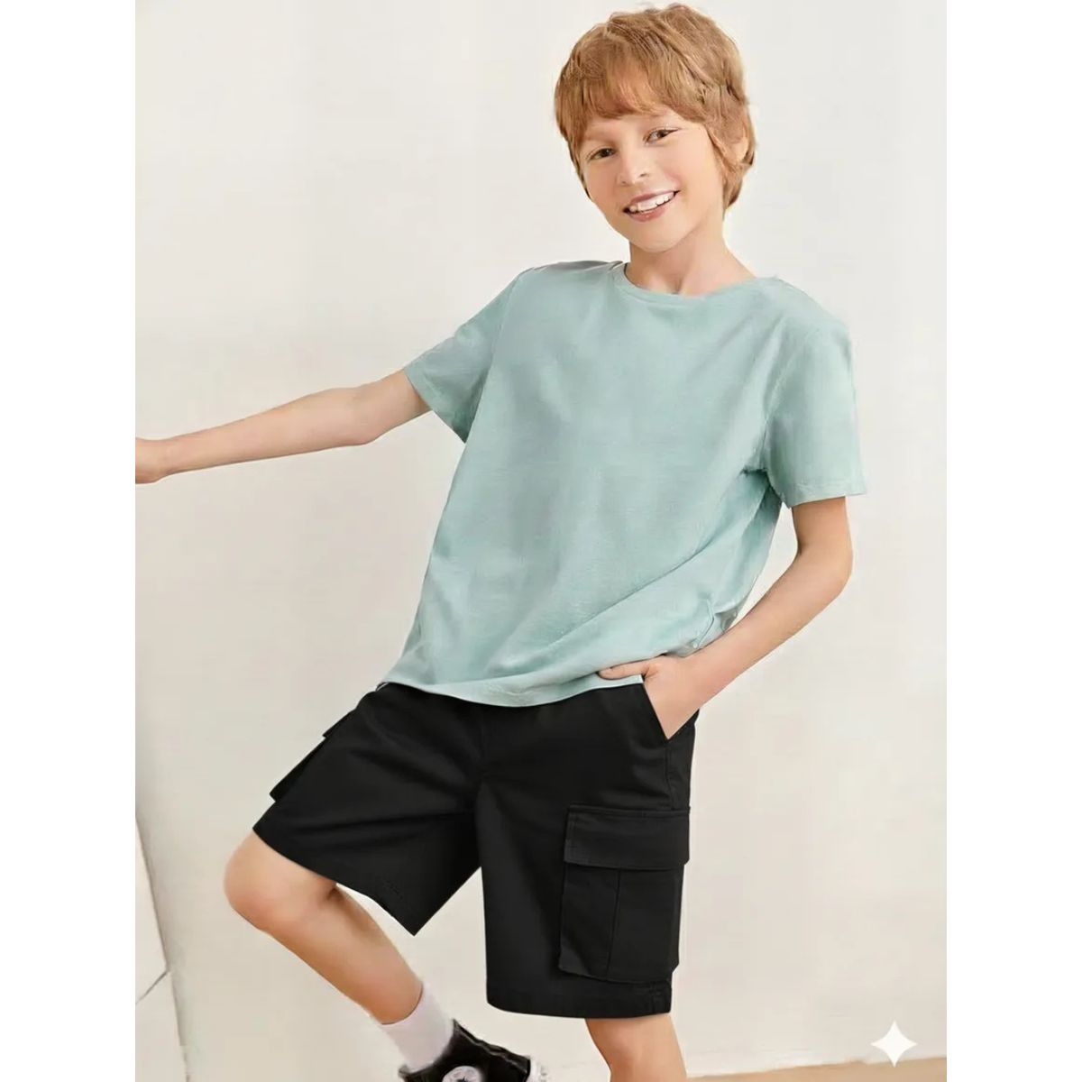 LOOK SHOP - Pantalones Cortos Niño Y Juvenil Short Bermuda Cargo K35