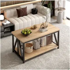 HOMER DESIGN - Mesa De Centro Minimalista Con Cubierta De Melamina 15 Mm