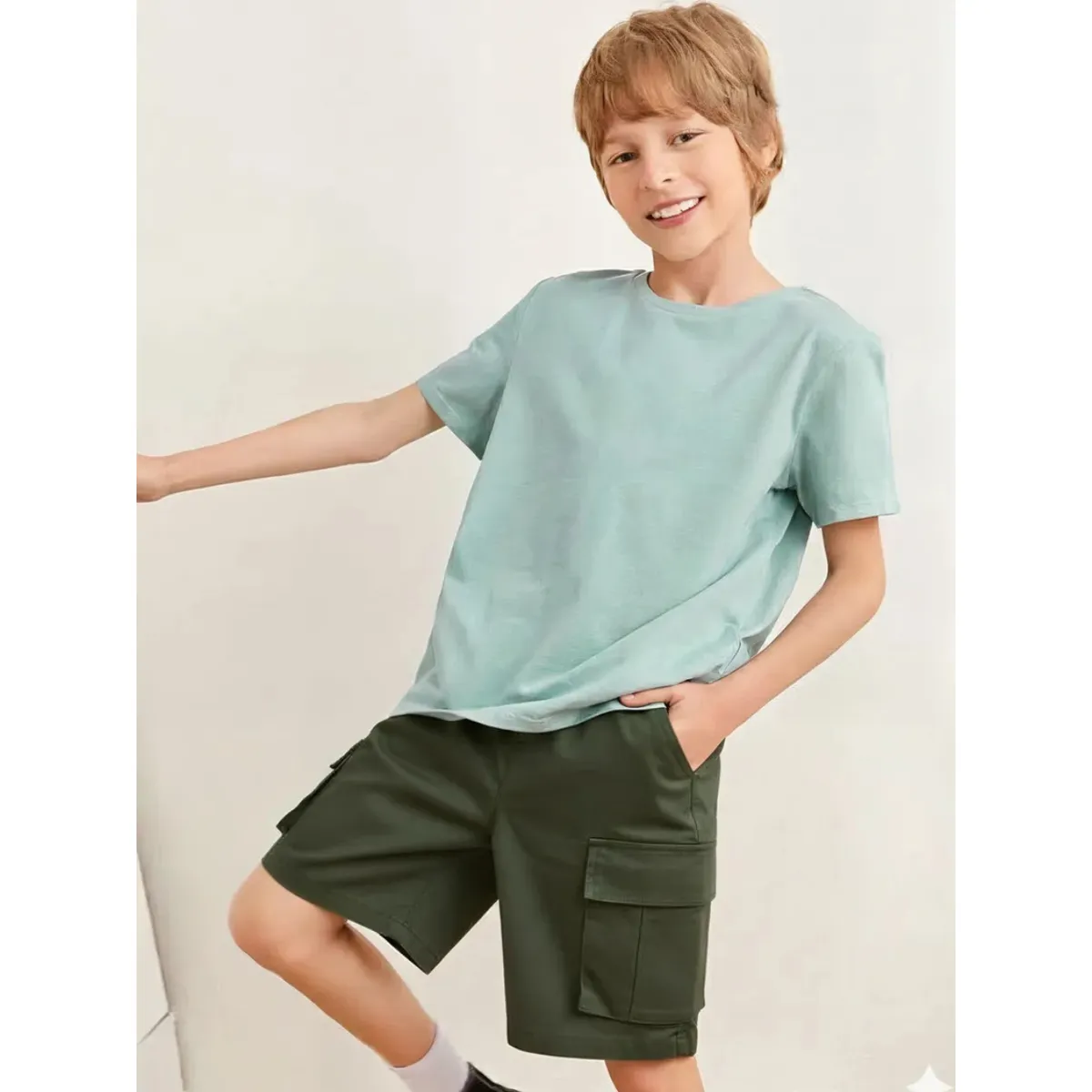 LOOK SHOP - Pantalones Cortos Niño Y Juvenil Short Bermuda Cargo K35