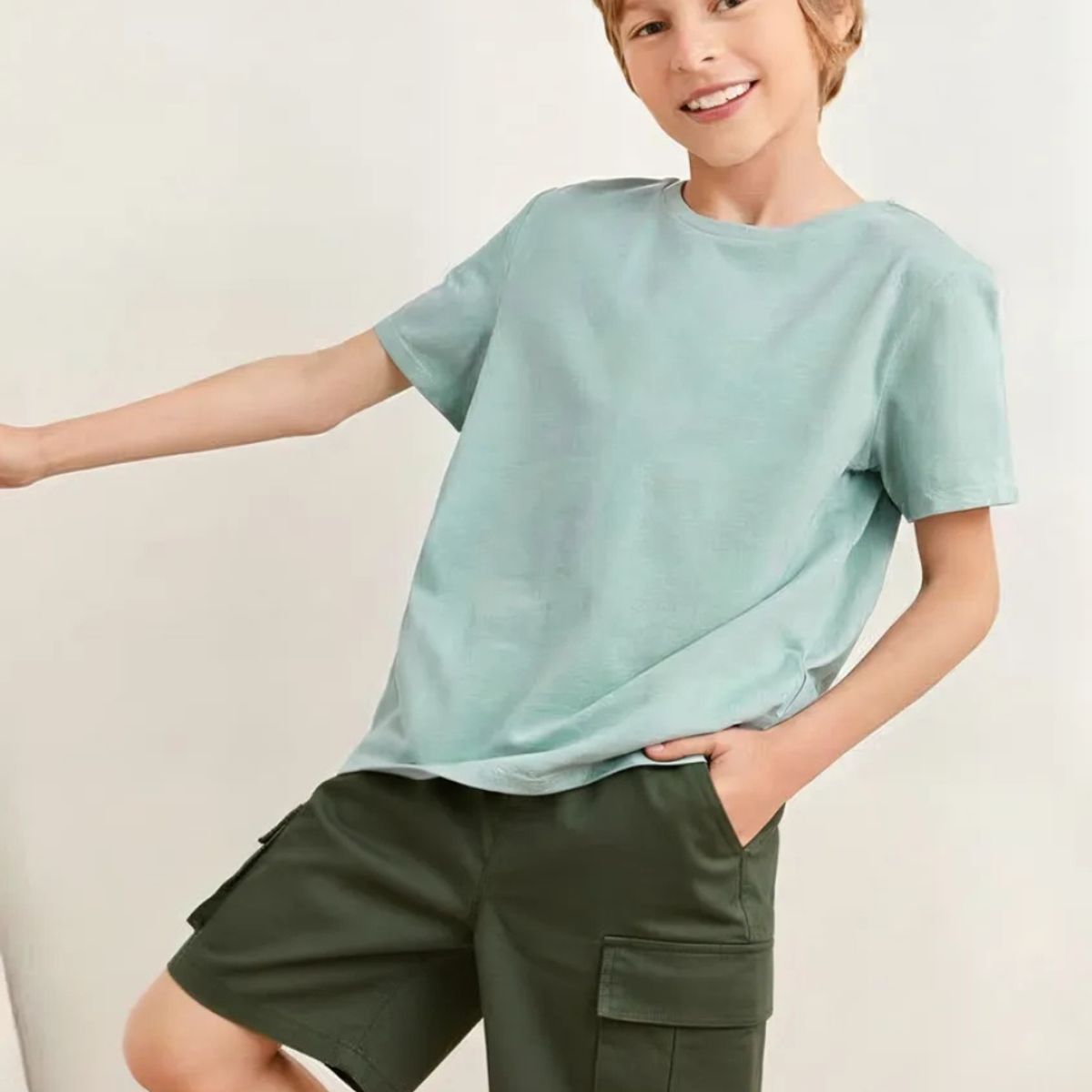 LOOK SHOP - Pantalones Cortos Niño Y Juvenil Short Bermuda Cargo K35