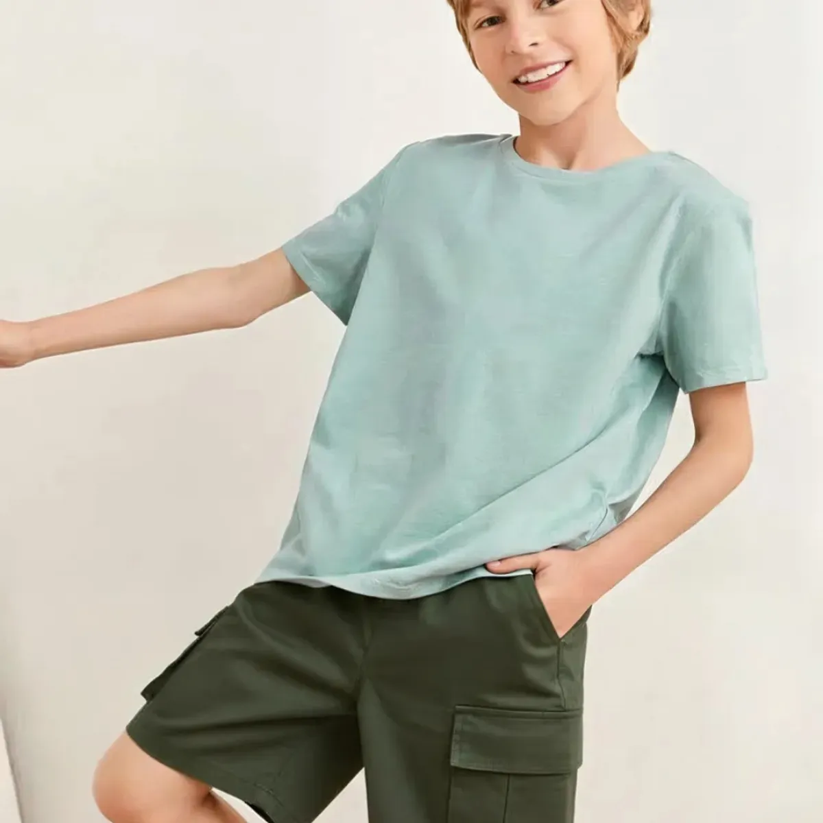 LOOK SHOP - Pantalones Cortos Niño Y Juvenil Short Bermuda Cargo K35