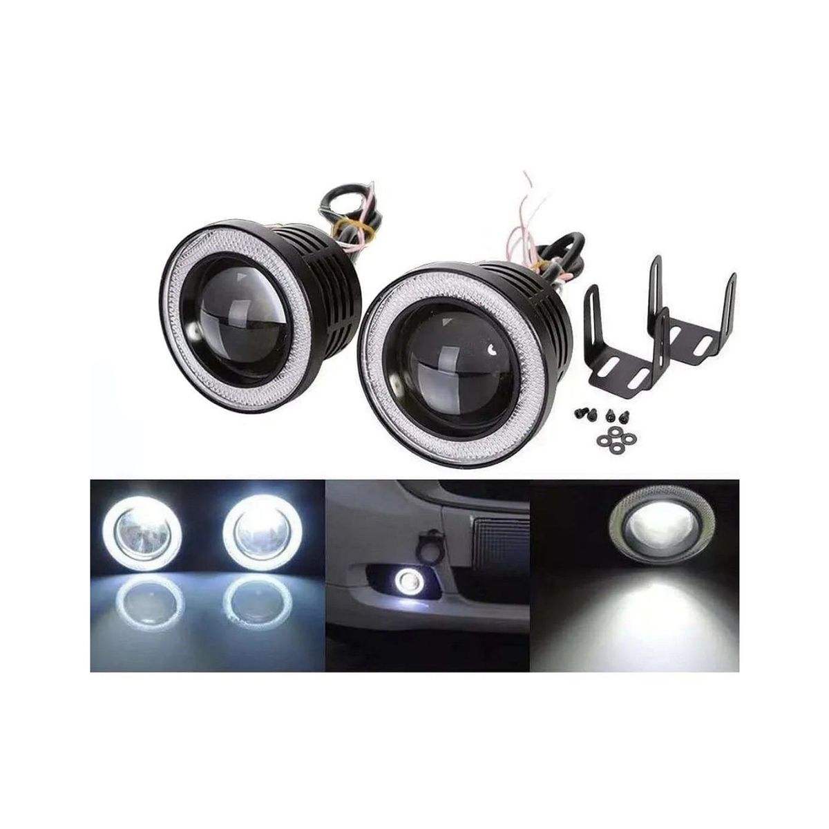 GENERICO - Neblineros ojos de angel blancos 76mm