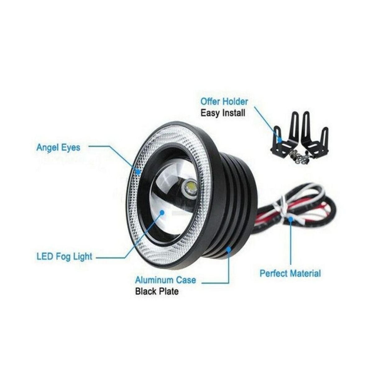 GENERICO - Neblineros ojos de angel blancos 76mm