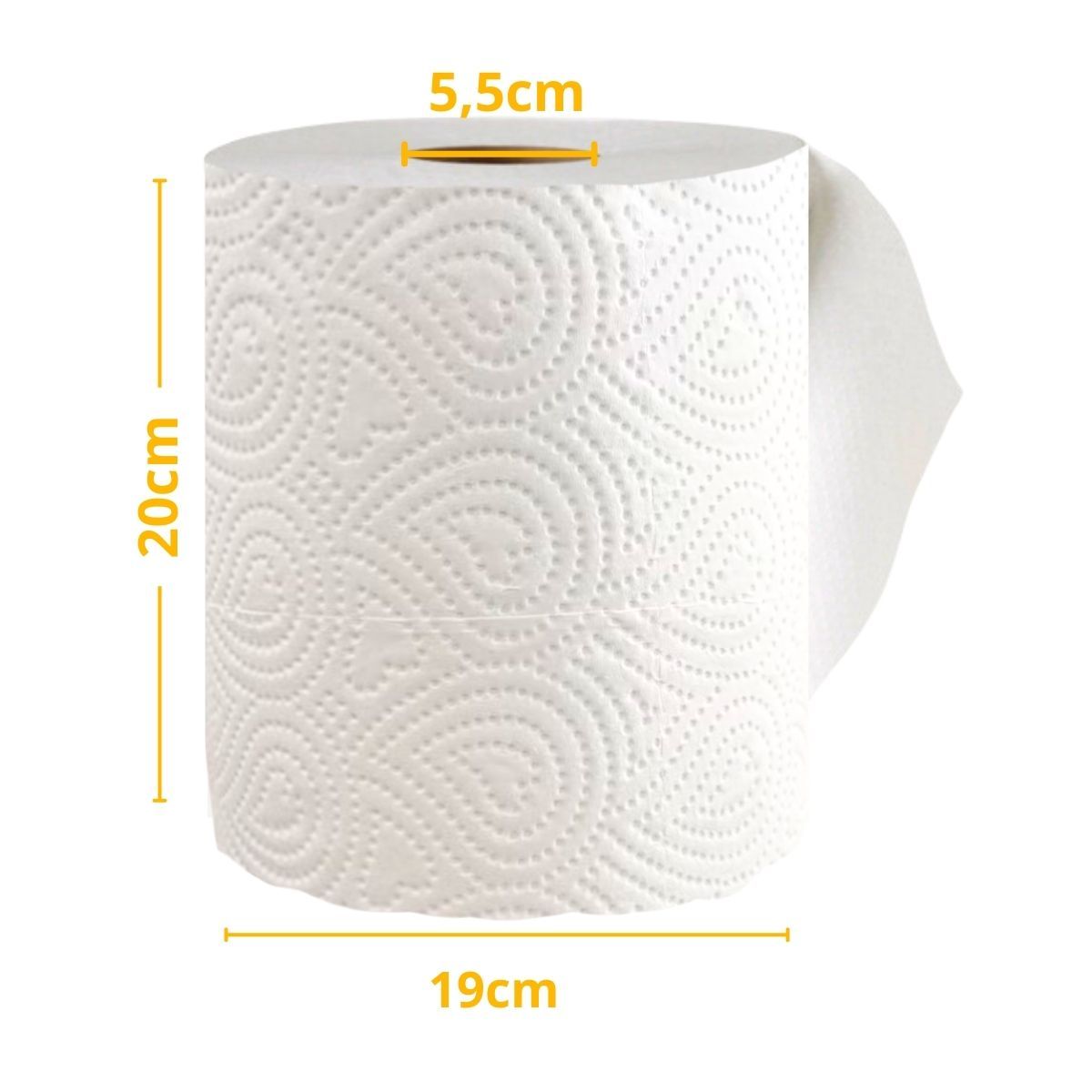 GENERICO - Toalla De Papel Industrial Jumbo Alba Hogar 250 m Pack X4