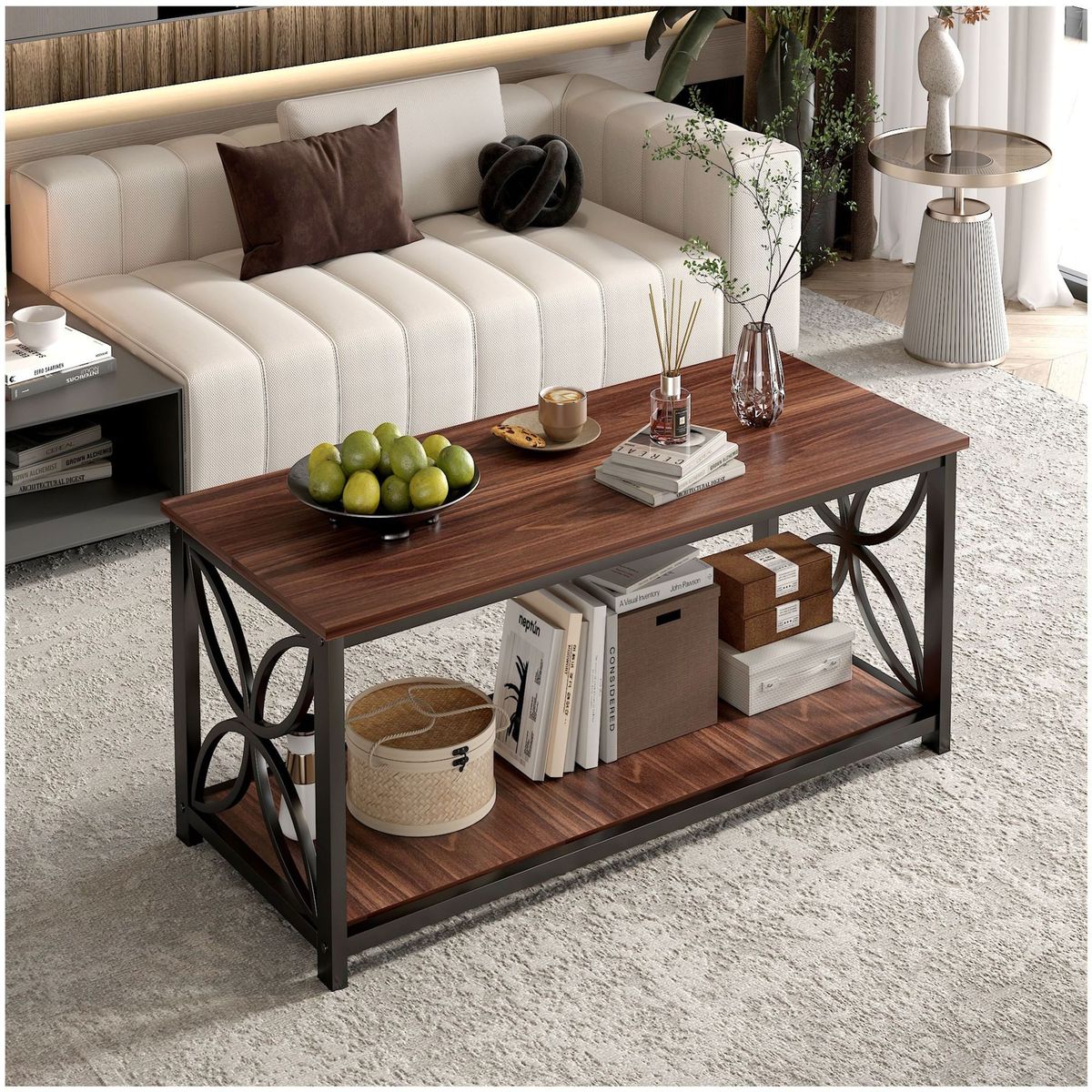 HOMER DESIGN - Mesa De Centro Minimalista Con Cubierta De Melamina 15 Mm