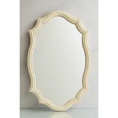 GENERICO - Espejo Ovalado Decorativo con Marco Tallado