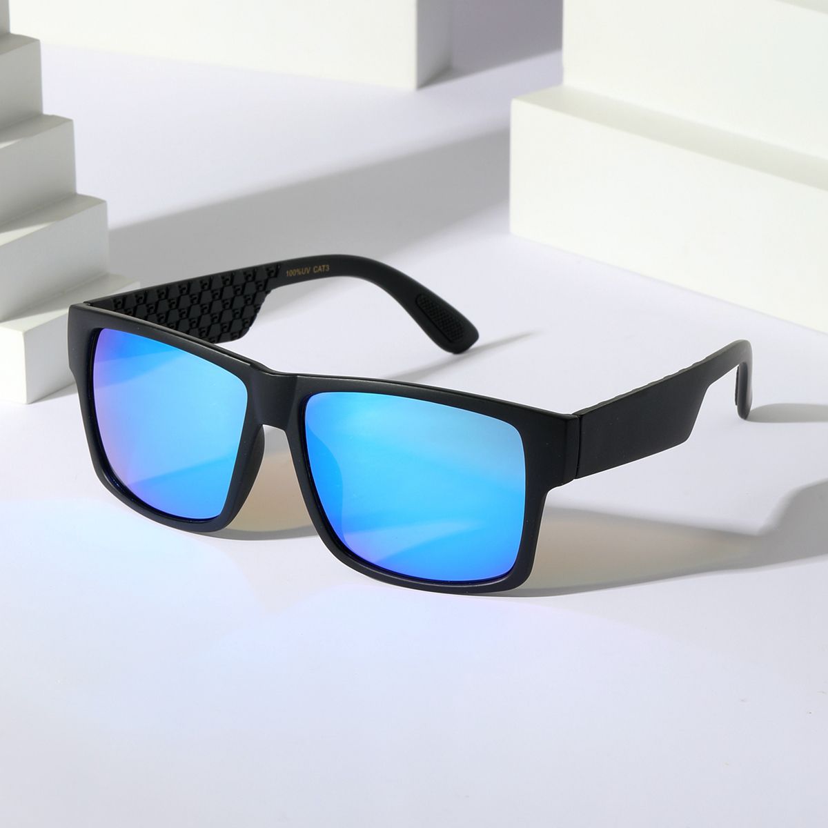 POLASUP - POLASUP Lentes Gafas de sol para hombre mujer UV400 protección clásicas Los templos tienen un patrón
