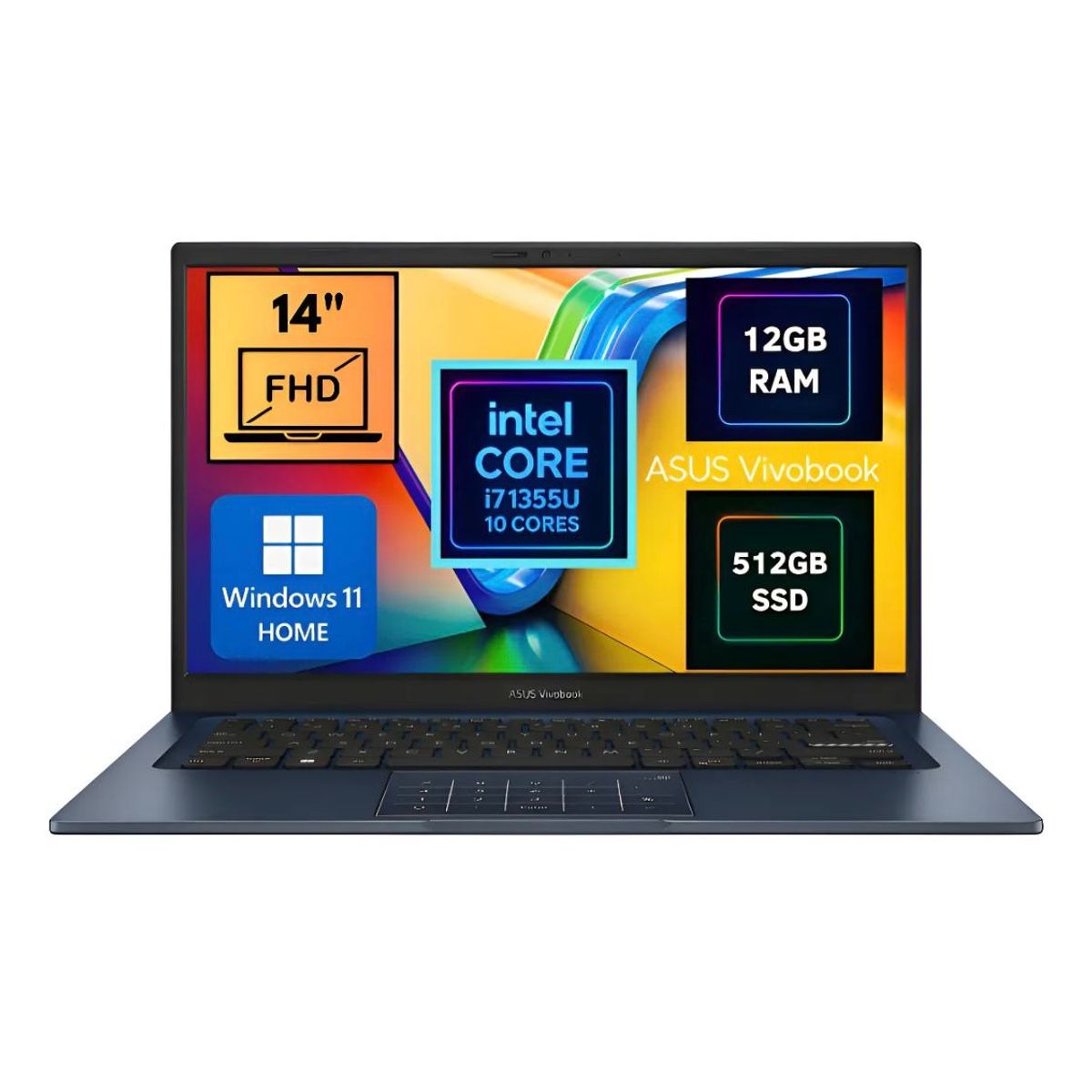 ASUS - Notebook Asus Vivobook X1404VA 14 FULL HD INTEL CORE I7 1355U Ssd 512GB 12GB W11
