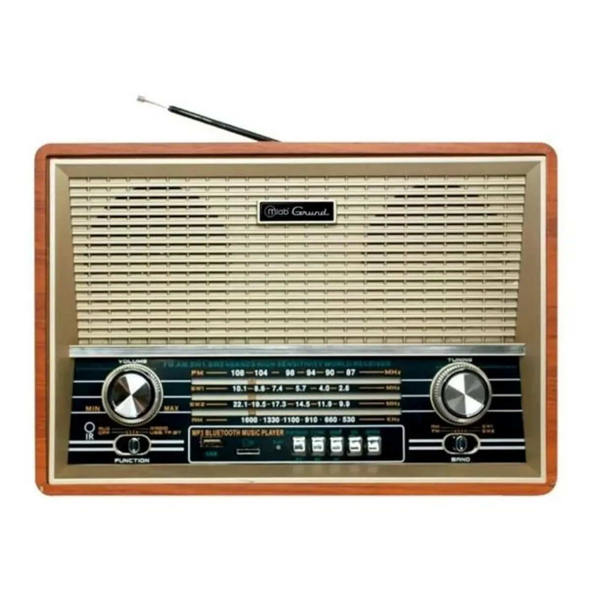 MLAB - Parlante Mlab 8733 Retro Grund Bluetooth Usb Fm Color Café