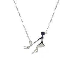 JOYAS LANDEROS - Collar Mamá e Hija Plata 925