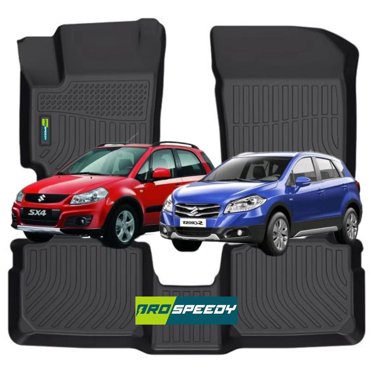 GENERICO - PISOS CALCE PERFECTO PROSPEEDY SUZUKI S-CROSS SX4 2013-2020 3PIEZAS