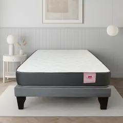 FLOBAL - Cama Europea 1,5 Plazas Base Dividida Marengo + Colchón 105x190