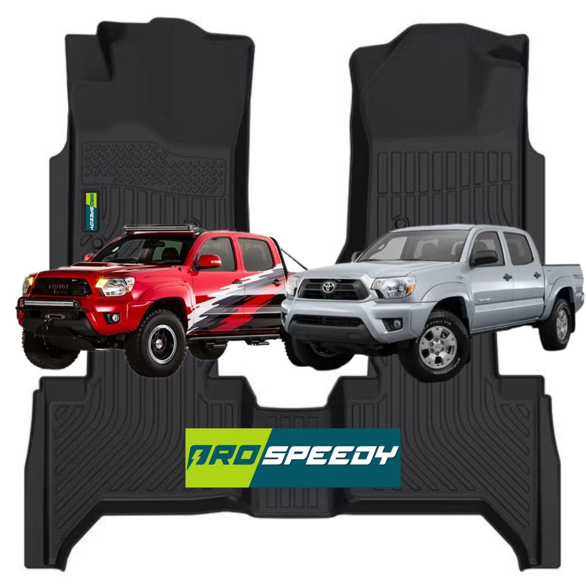 GENERICO - PISOS CALCE PERFECTO PROSPEEDY TOYOTA TACOMA 2005-2015 3PIEZAS