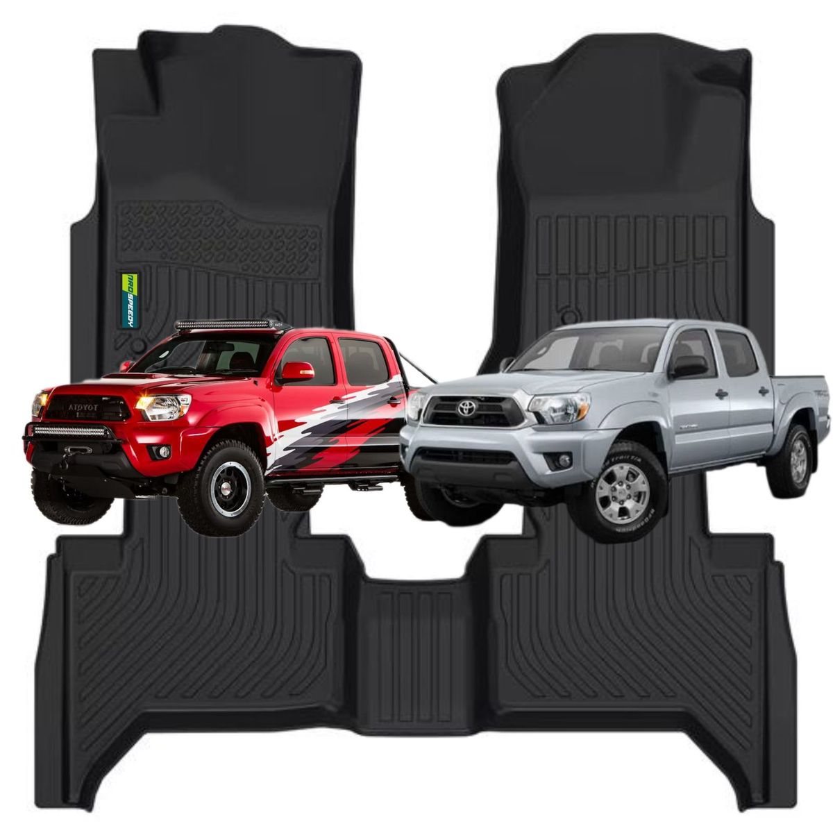 GENERICO - PISOS CALCE PERFECTO PROSPEEDY TOYOTA TACOMA 2005-2015 3PIEZAS