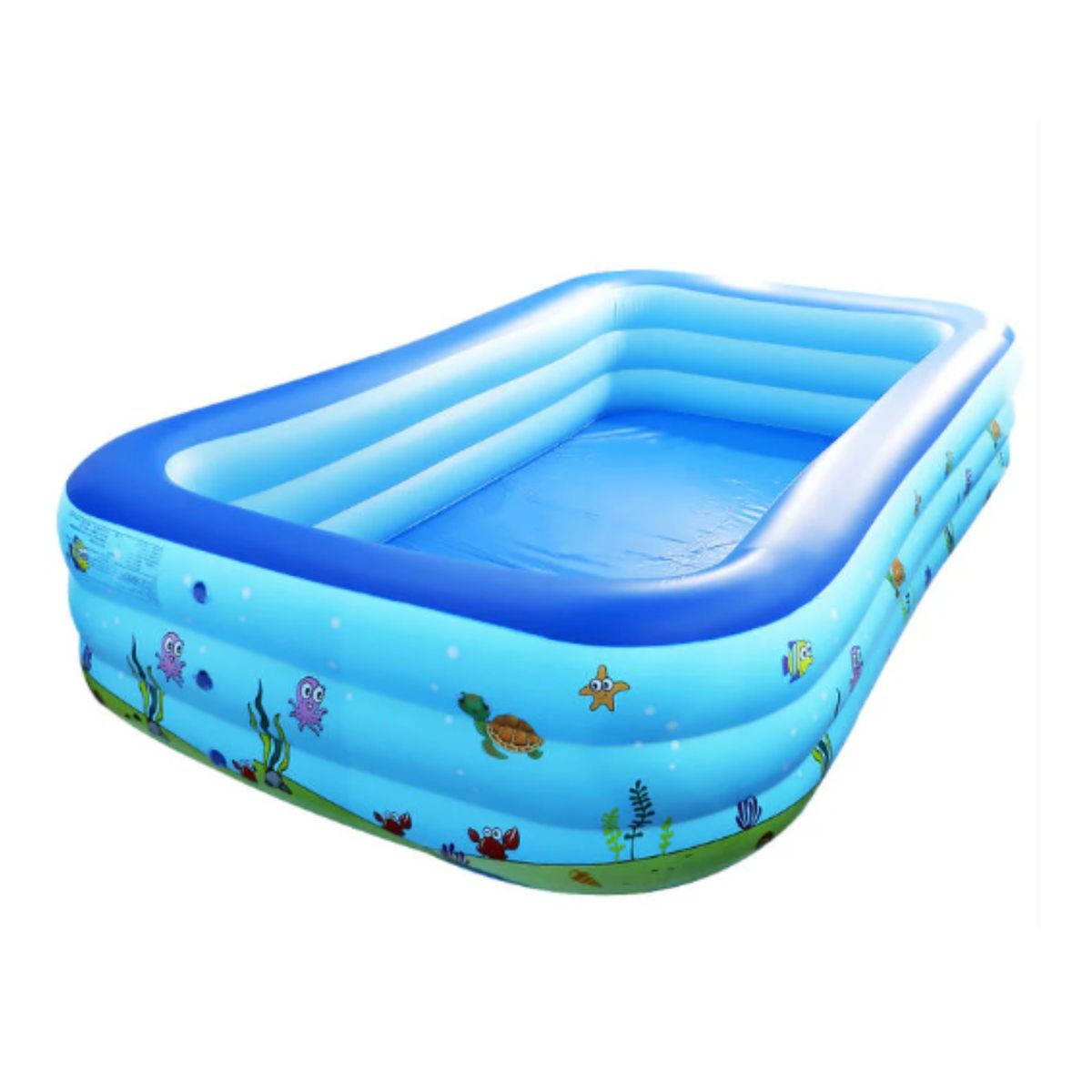 GENERICO - Piscina Rectangular Inflable  para niños 3 Anillos 260x170x60  CM