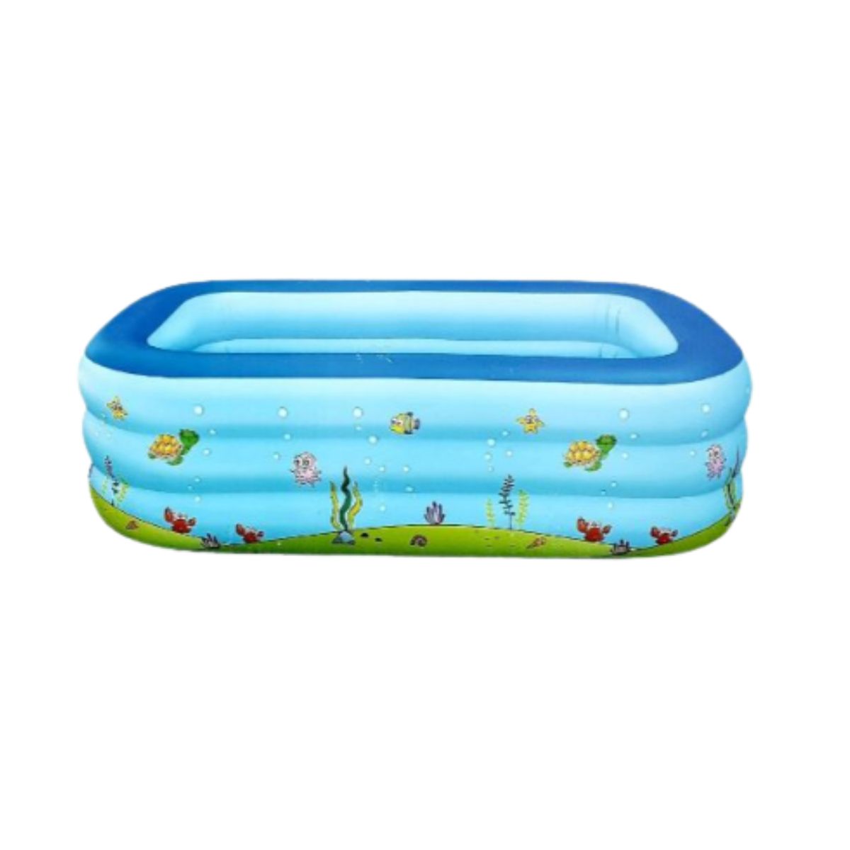 GENERICO - Piscina Rectangular Inflable para niños con Diseño 3 Anillos 260x170x60  CM