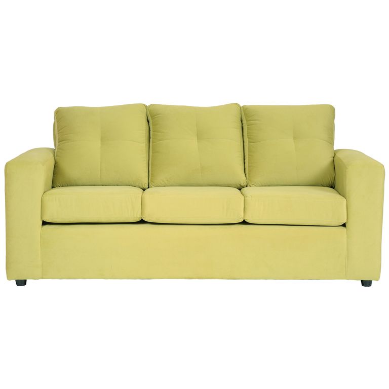 Sofa Emanuel 3 Cuerpos - Tela Felpa / Verde oliva