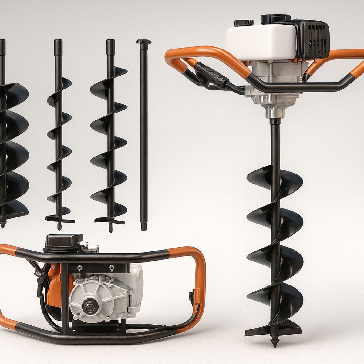 GENERICO - Barreno Ahoyador 63cc + 3 Brocas + Extesion - Profesional Japon