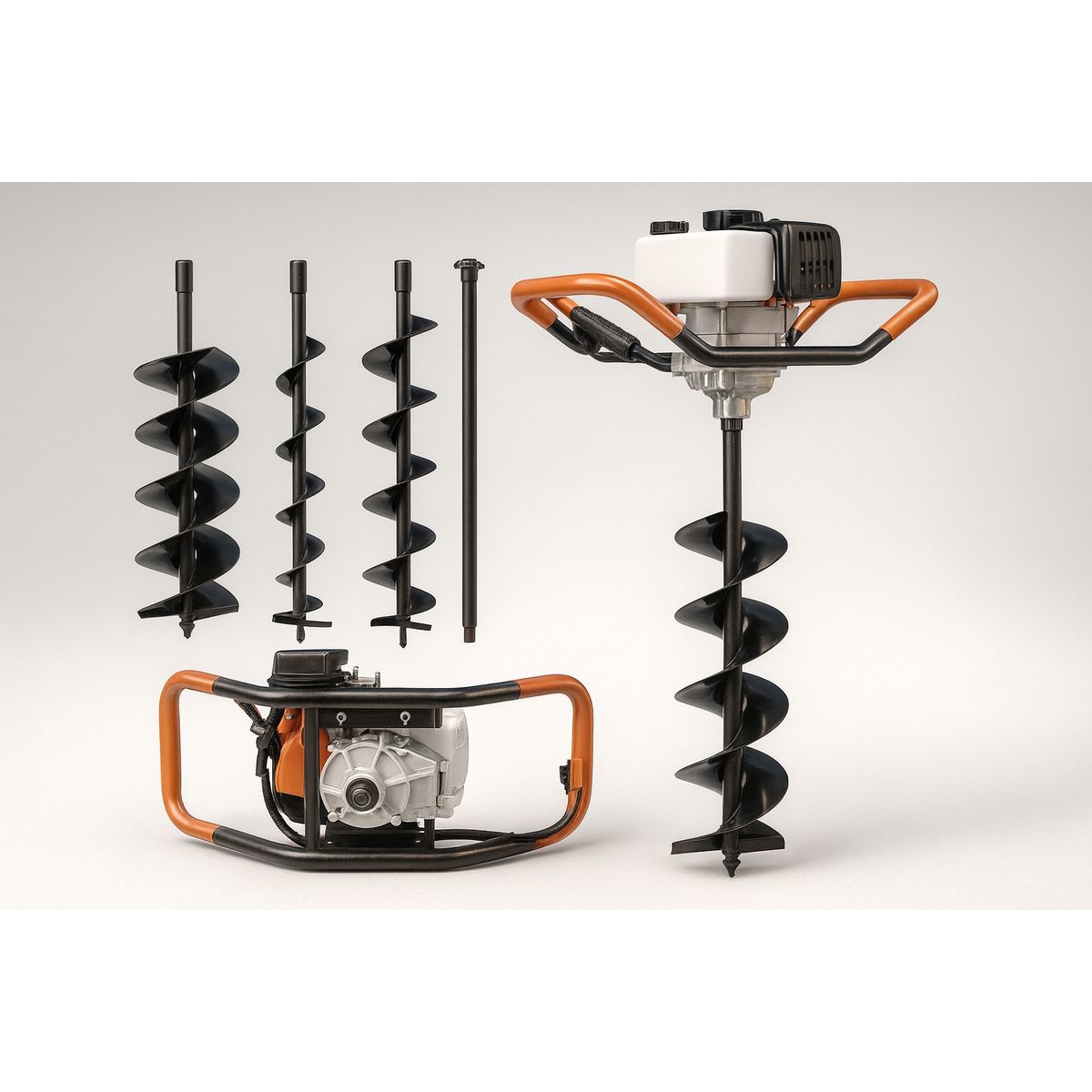 GENERICO - Barreno Ahoyador 63cc + 3 Brocas + Extesion - Profesional Japon