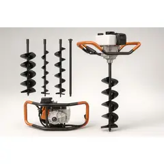 GENERICO - Barreno Ahoyador 63cc + 3 Brocas + Extesion - Profesional Japon