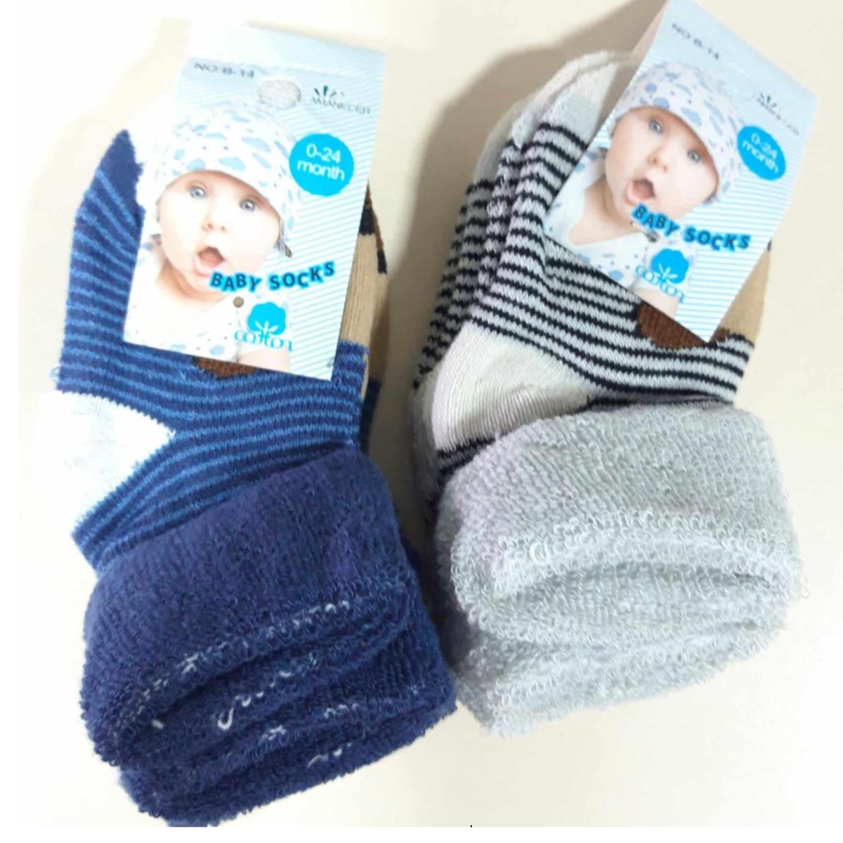 GENERICO - Pack 4 pares calcetines 0 mes a 12 meses