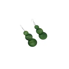 KIRAMA CLOTHING STORE - Aros Colgantes Verdes en Madera